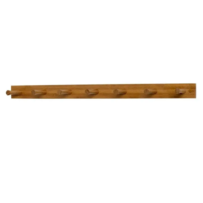 24 in. L Decorative Bamboo 7-Peg Wall Mount Wood RackBamboo / 0.755 / 5