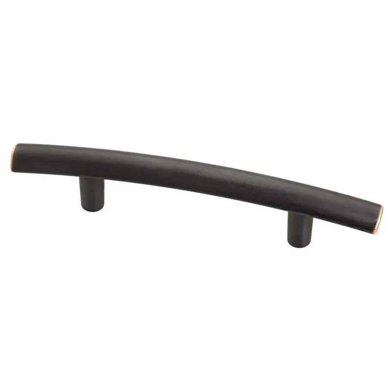 Arched 3 in. (76 mm) Center-to-Center Bronze with Copper Highlights Arched Drawer Pull (6-Pack)5 1/16 in. / Satin Nickel / 0.1195