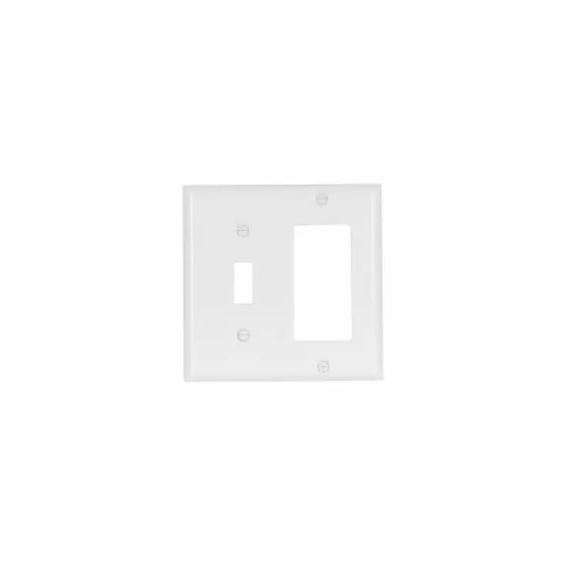 Eaton Cooper Wiring Combination Wallplate, WhiteWhite