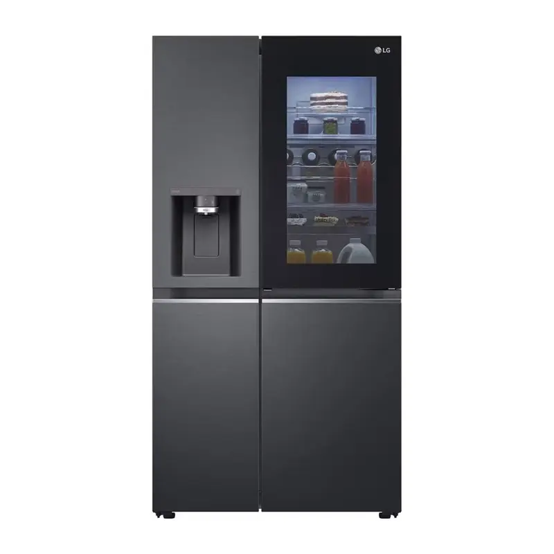 ThinQ Side by Side Refrigerator 611L, Black