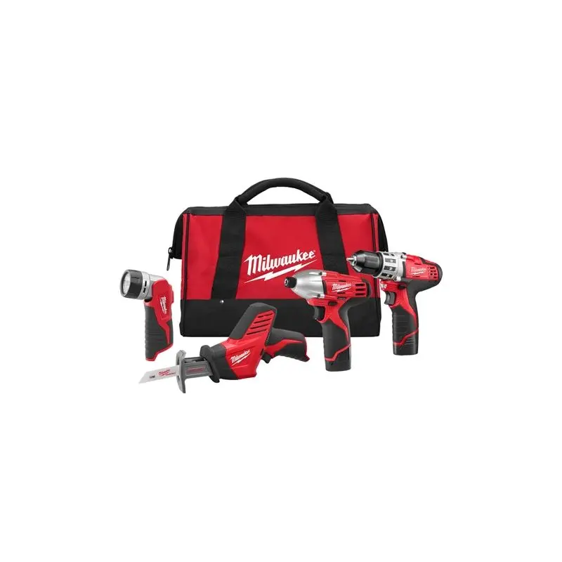 Milwaukee | 2498-24 M12 Cordless Lithium-Ion 4-Tool Combo Kit