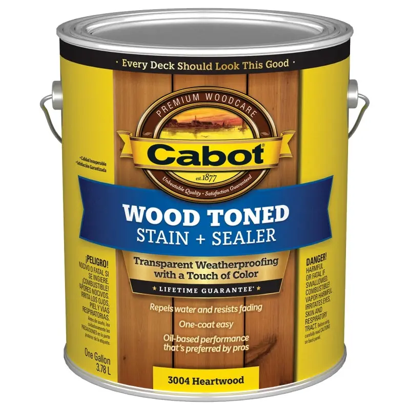 Cabot 140.0003004.007 Deck and Siding Stain, Heartwood, Liquid, 1 gal