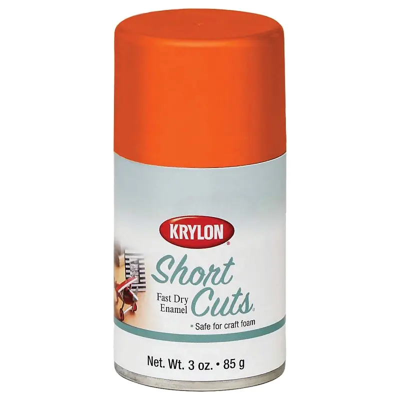 Krylon KSCS050 Craft Spray Paint, High-Gloss, Glow Orange, 3 oz, Can