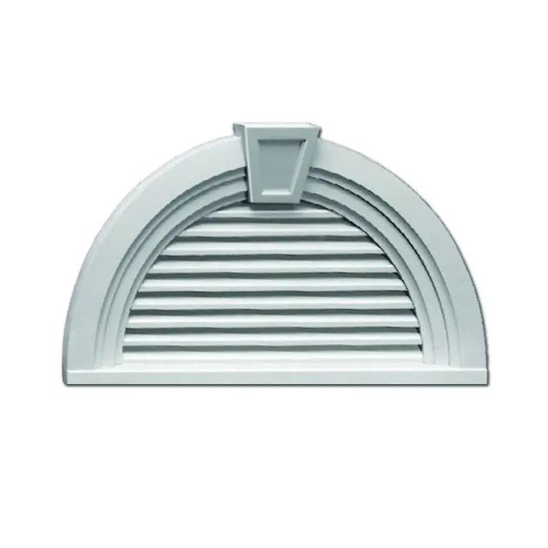 41.625 in. x 29 in. Half Round White Polyurethane Weather Resistant Gable Louver Vent12.1 / each