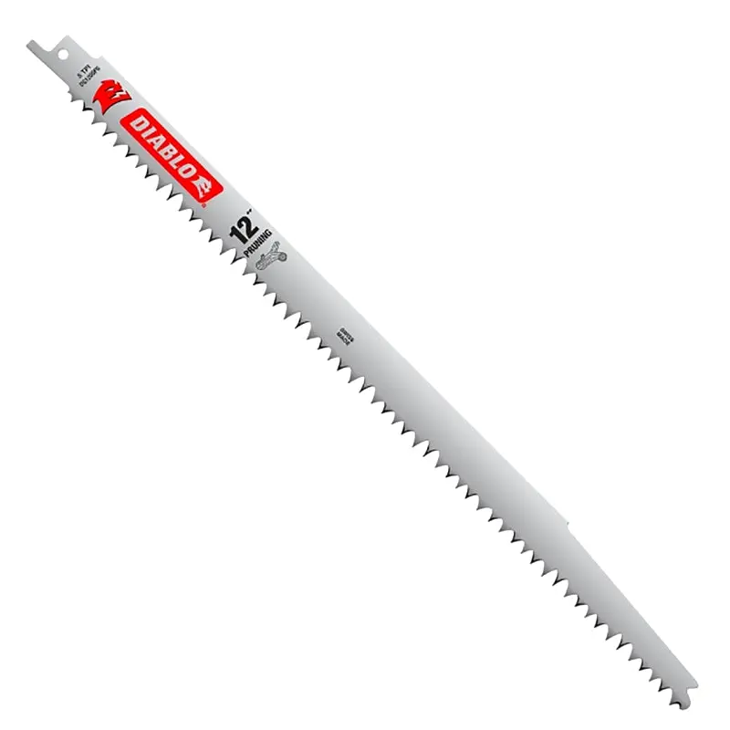 Diablo DS1205FG Reciprocating Saw Blade, 1 in W, 12 in L, 5 TPI, HCS Cutting Edge