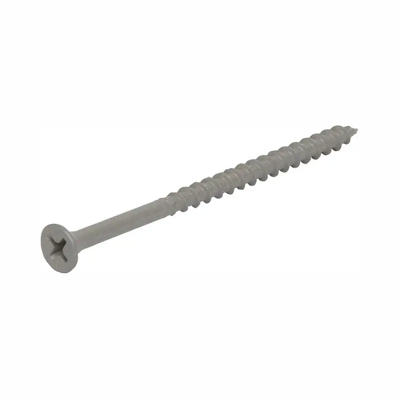 #10 x 4 in. Philips Bugle-Head Coarse Thread Sharp Point Polymer Coated Exterior Screw5 / 5 / 4 in