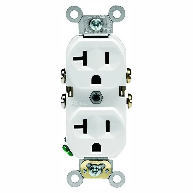 20 Amp Commercial Grade Duplex Outlet, White (10-Pack)5 / each
