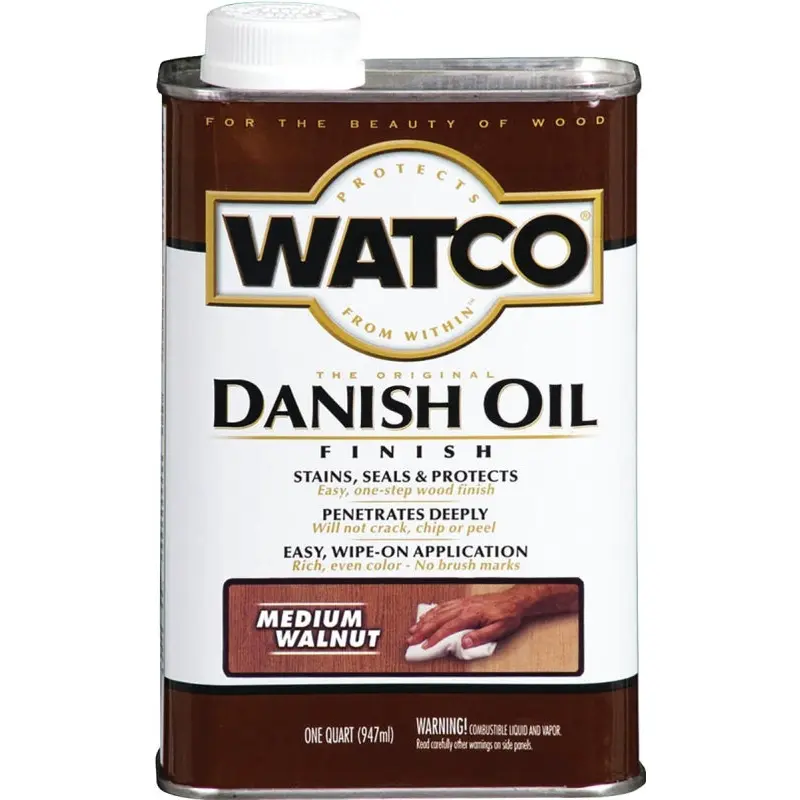 Watco 242223 Danish Oil, Medium Walnut, Liquid, 1 qt, Can