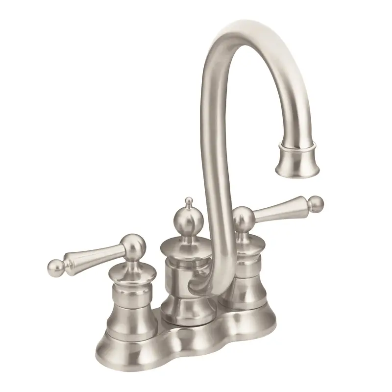 Waterhill Chrome two-handle high arc bar faucetChrome