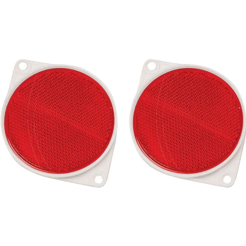 Hy-Ko CDRF-3R Carded Reflector, 9.63 in L Post, Red Reflector