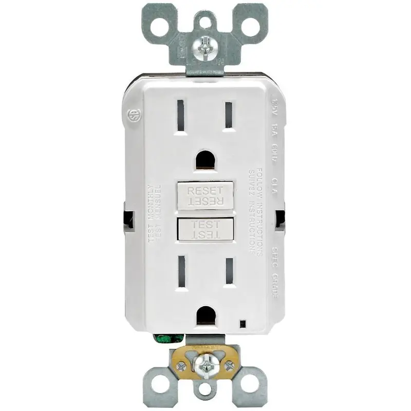 15 Amp 125-Volt Duplex SmarTest Self-Test SmartlockPro Tamper Resistant GFCI Outlet, White.14 / each