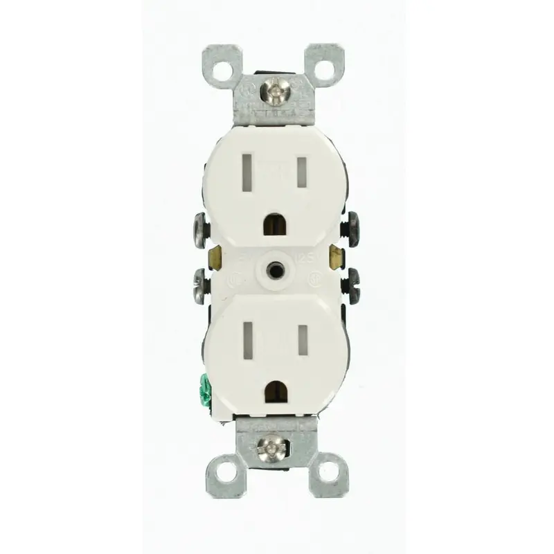 15 Amp Weather and Tamper Resistant Duplex Outlet, WhiteIvory / 0.17 / 1
