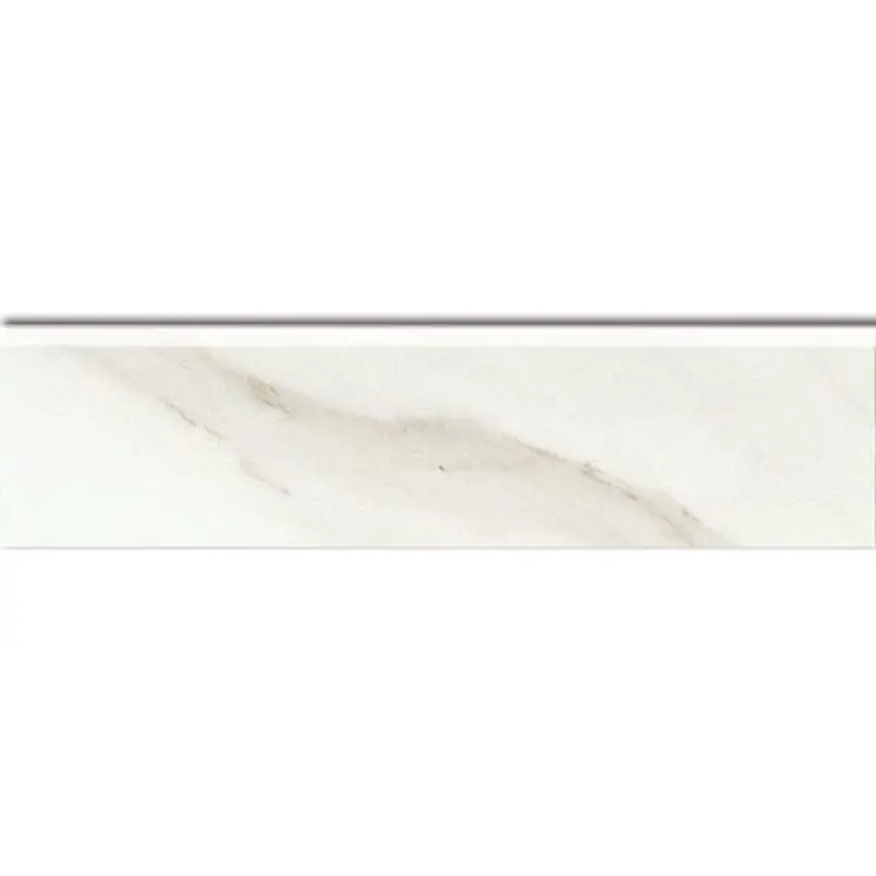 American Olean Mirasol Bianco Carrara Porcelain Bullnose Tile (3-in x 12-in)Bianco Carrara