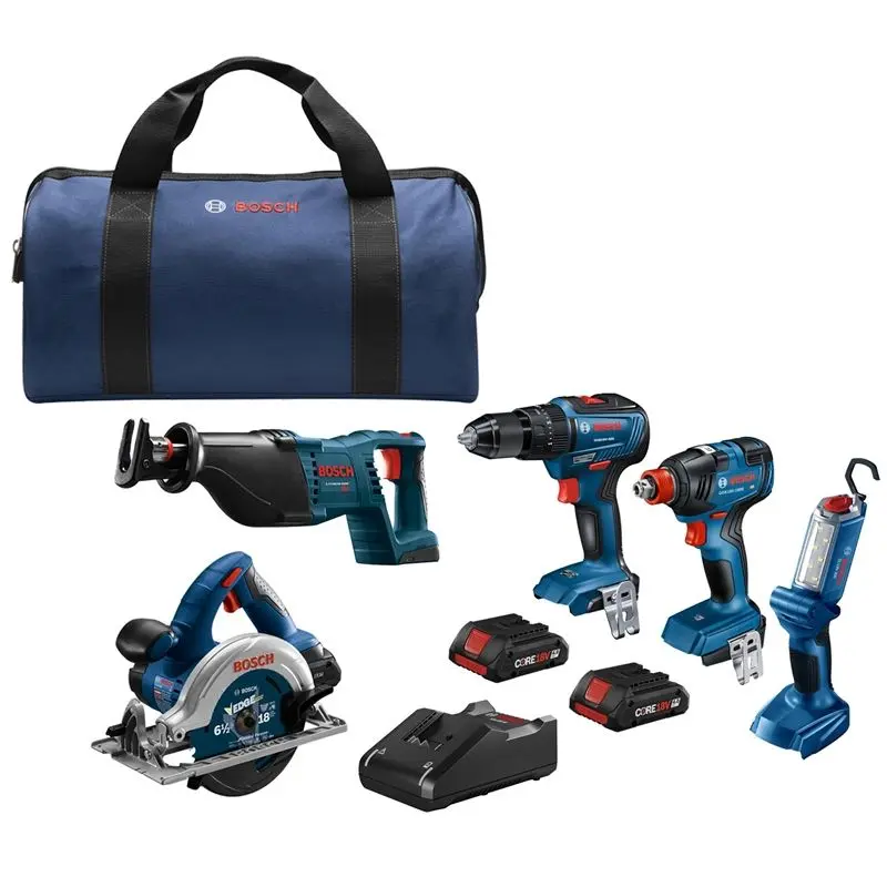 Bosch GXL18V-501B25 18V 5 Tool Combo Kit