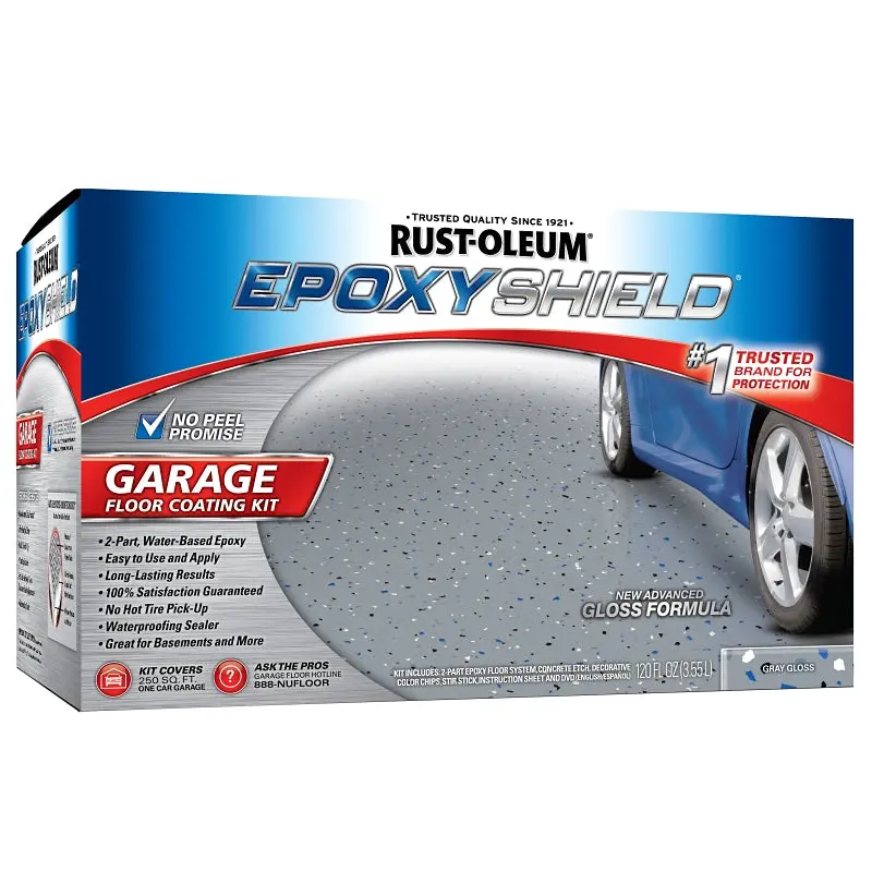 Rust-Oleum N233005 Epoxy Coating Kit, Gloss, Gray, 3.55 L, Can