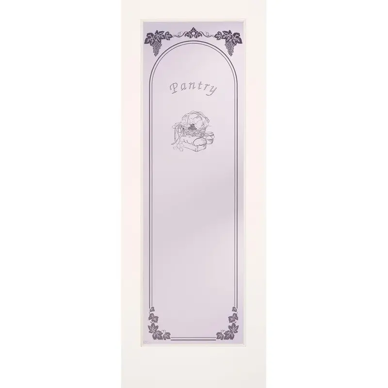 30 in. x 80 in. Pantry Smooth 1 Lite Primed MDF Interior Door SlabNo Bore / Primed MDF- Ready to Paint / 32 x 80