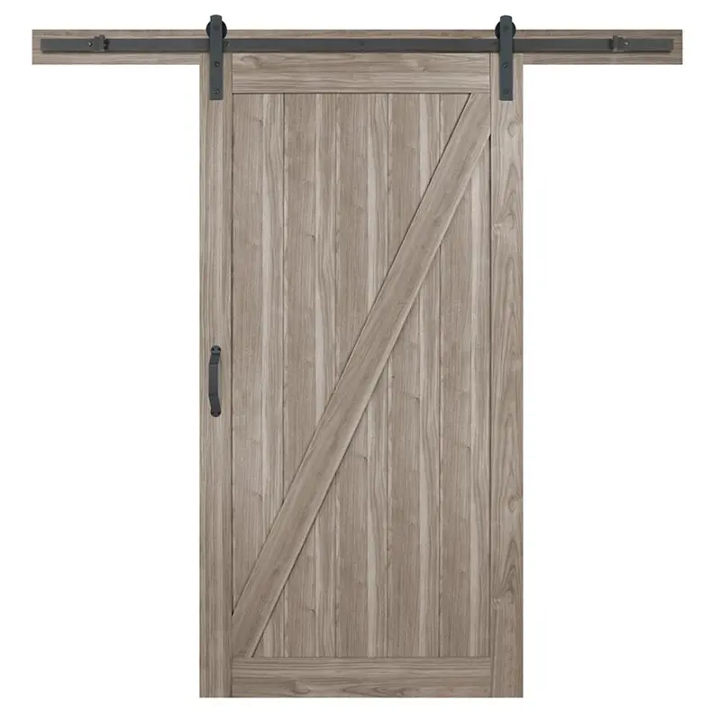 42 in. x 84 in. Z-Bar Ash Gray Interior Sliding Barn Door Slab with Hardware Kit100 / each