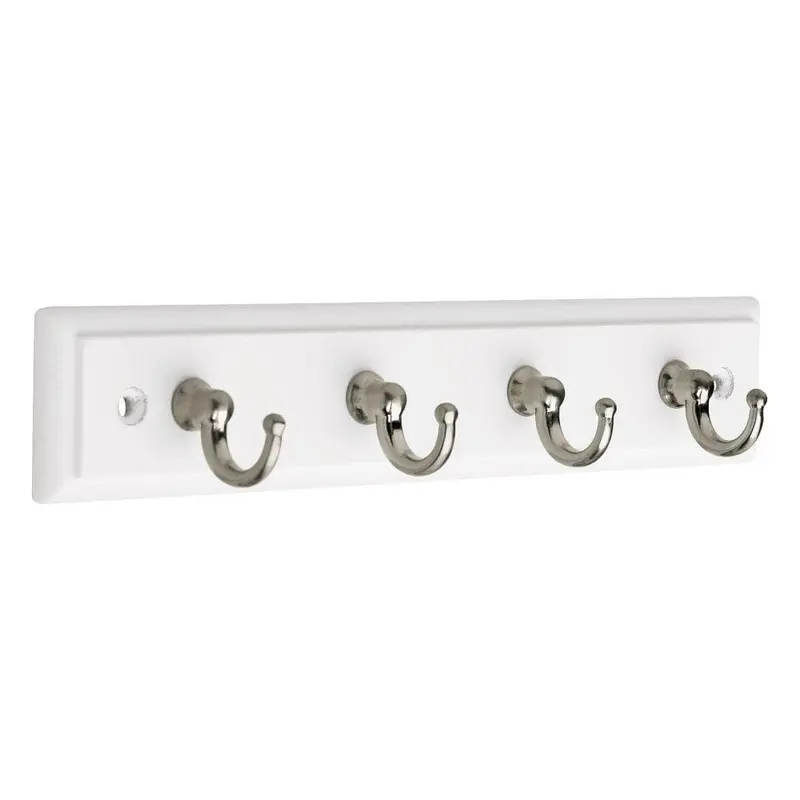 9 in. White and Satin Nickel Key Rack.19 / each