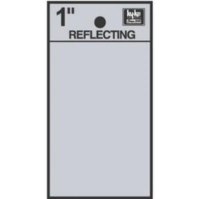 Address Letters, "Blank", Reflective Black/Silver Vinyl, Adhesive, 1-In.