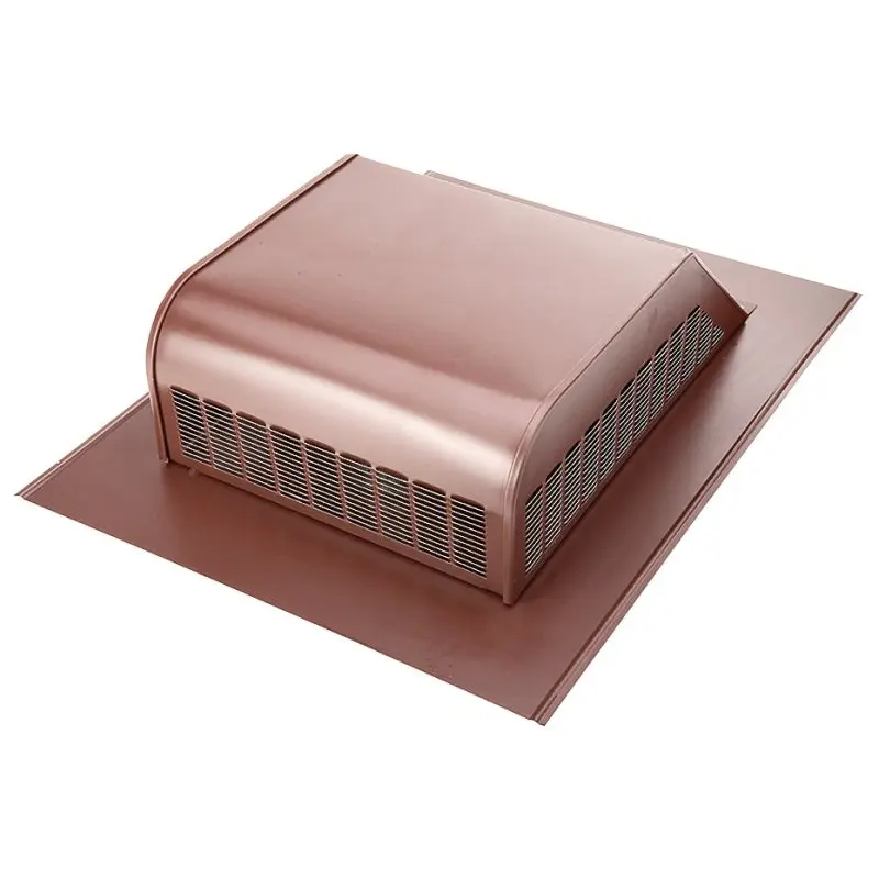 Lomanco LomanCool 750GSBR Static Roof Vent, 16 in OAW, 50 sq-in Net Free Ventilating Area, Steel, Brown, Galvanized