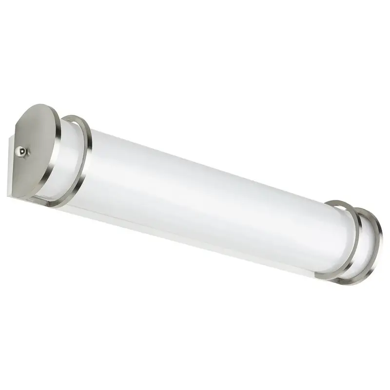 36 in. Brushed Nickel LED Dimmable ENERGY STAR Certified Half Cylinder Bathroom Wall Vanity Light Bar Fixture, 3000KWarm White (3000K) / 6