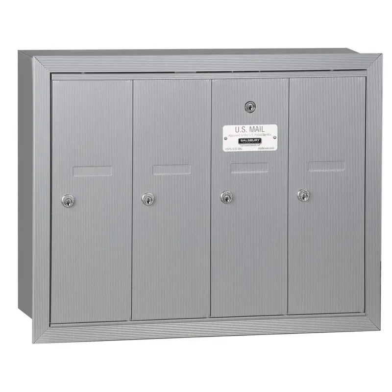 Aluminum Recessed-Mounted USPS Access Vertical Mailbox with 4 DoorSandstone / 30.0