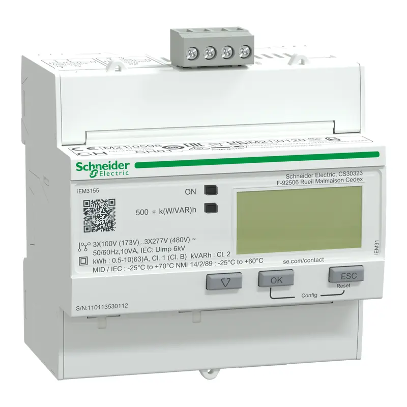 Schneider A9MEM3155 kWh Meter Modbus