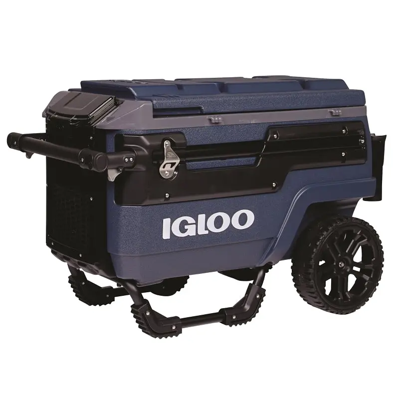 IGLOO 00034127 Trailmate Journey Cooler, 70 qt Cooler, Black/Blue