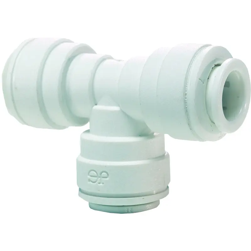 John Guest PP0212WP Union Pipe Tee, 3/8 in, Push-Fit, Polyethylene