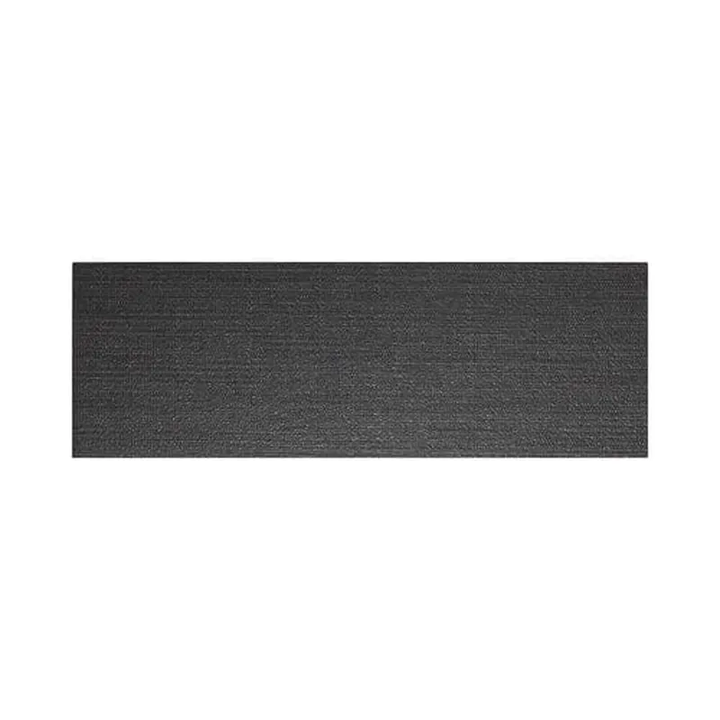 American Olean Infusion Black Fabric Thru Body Porcelain Bullnose Tile (4-in x 12-in)White Fabric