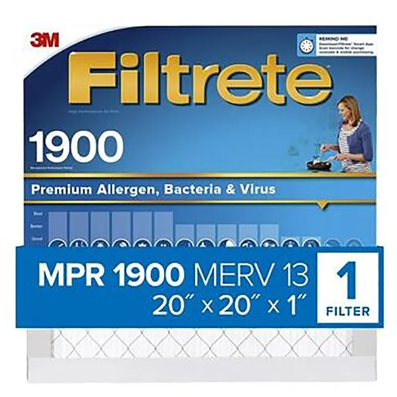 Filtrete UA02-4 Air Filter, 20 in L, 20 in W, 13 MERV, 1900 MPR, Polypropylene Frame