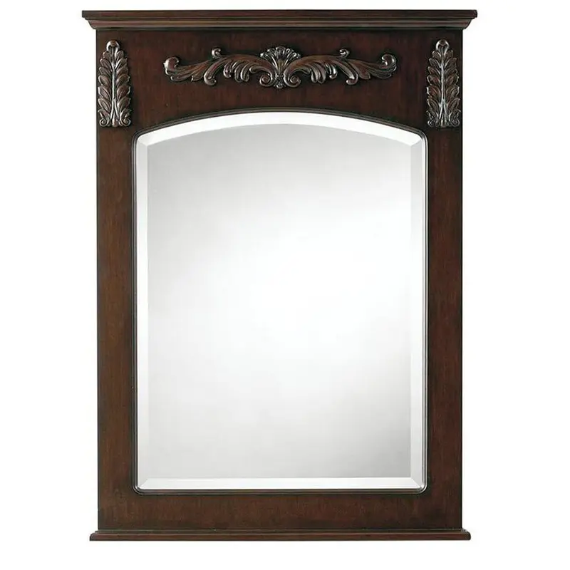 26 in. W x 35 in. H Framed Rectangular  Bathroom Vanity Mirror in Antique CherryAntique White / 28