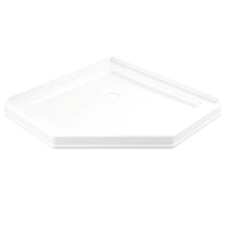 38.25 in. x 38.25 in. Single Threshold Neo Angle Corner Shower Base in White