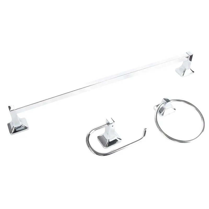 Boston Harbor 3603C Manhattan Bath Hardware Set, Aluminum/Steel/Zinc, Chrome, 3-Piece, For: Bathroom