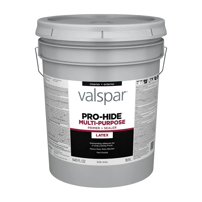 Valspar Pro-Hide 028.0091218.008 Multi-Purpose Primer, White, 5 gal, Plastic Pail