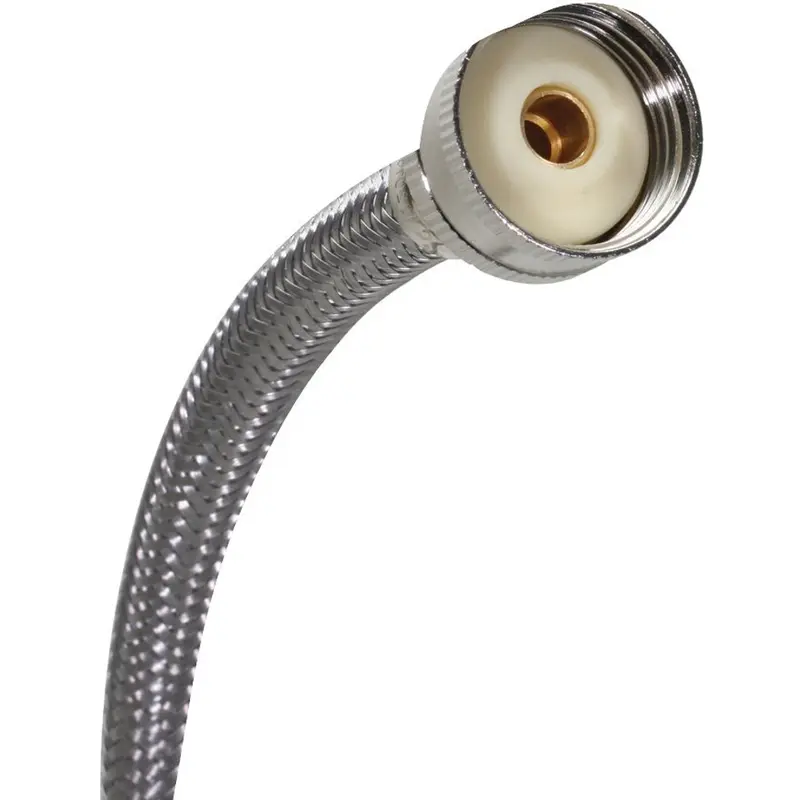 Fluidmaster 9WM48C Braided Washing Machine Connector, Flexible, 3/4 in Inlet, Compression Inlet, 3/4 in Outlet, 48 in L