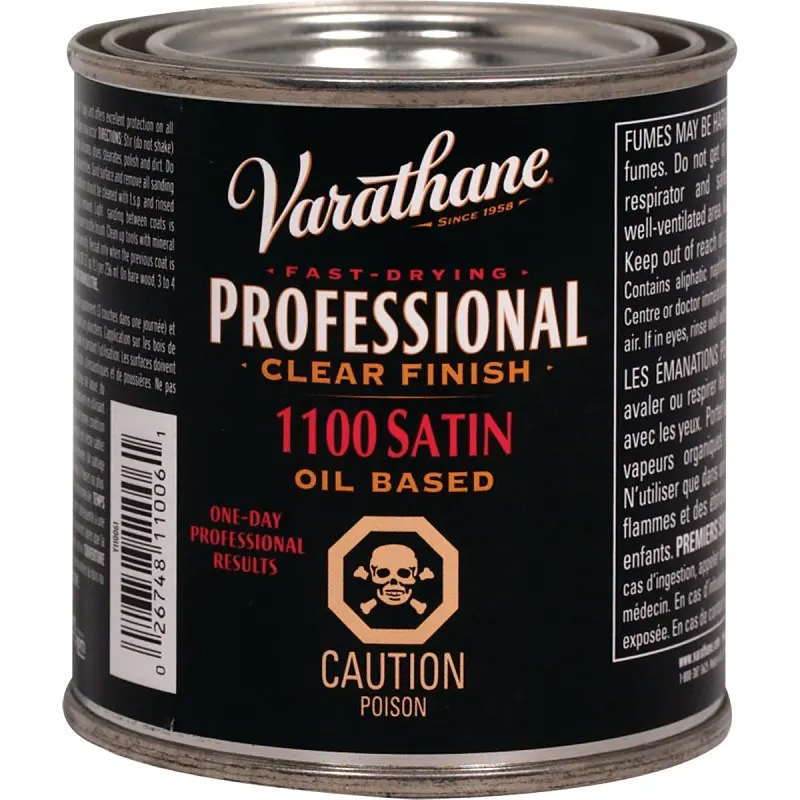 Varathane Y110061 Finish, Satin, Clear, Liquid, 236 mL, Aerosol Can