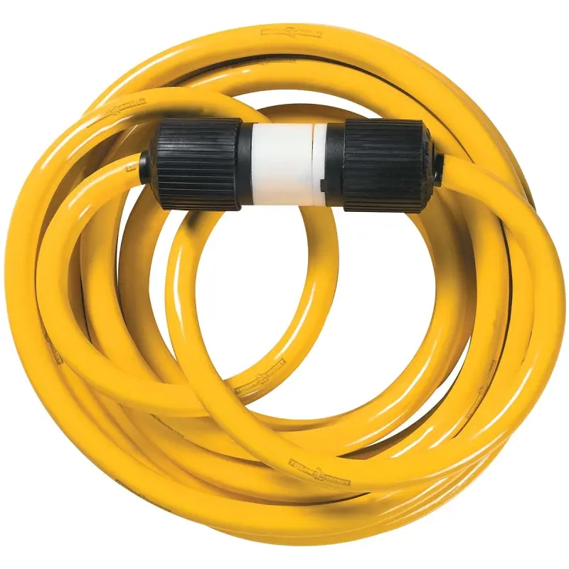 CCI 1493 Extension Cord, 10 AWG Cable, 25 ft L, 30 A, 125/250 V, Yellow