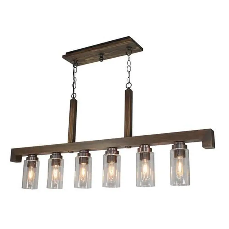ARTCRAFT Jasper Park Brunito Bronze Transitional Linear Kitchen Island Light