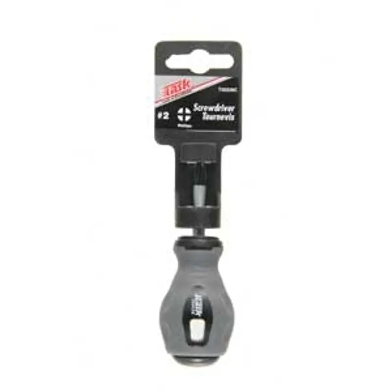 TASK T01508C Screwdriver, #0 Drive, Square Recess Drive, 4 in L Shank, Rubber Handle, Soft Touch Grip Handle