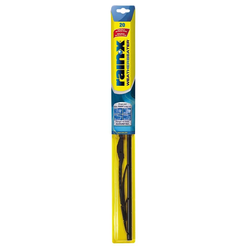 Rain-X Weatherbeater 79820 Wiper Blade, Spine Blade, 20 in L Blade, Rubber/Steel
