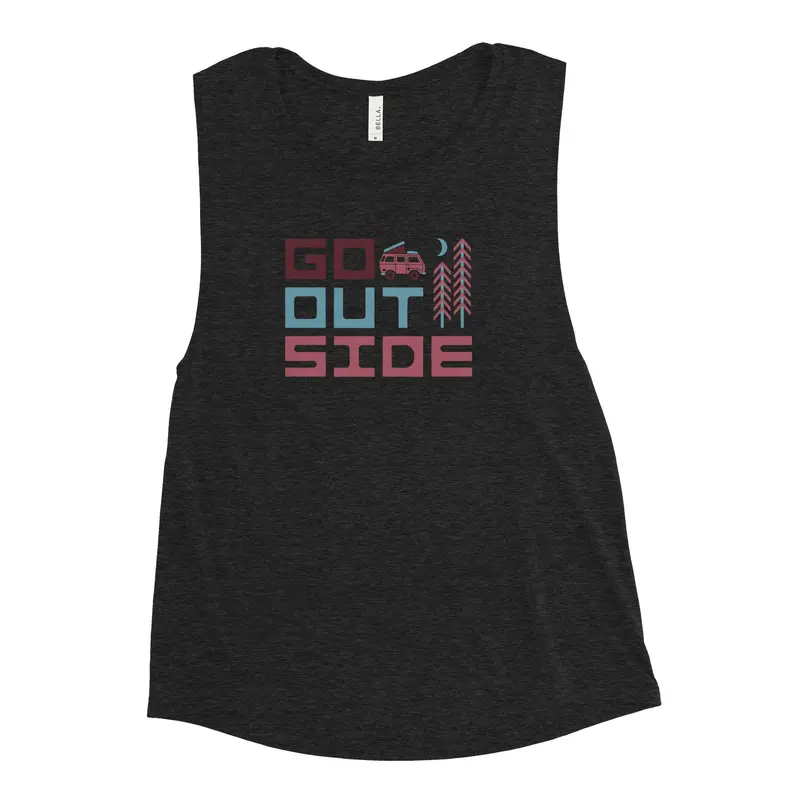 Go Outside Women's Muscle TankWhite / S