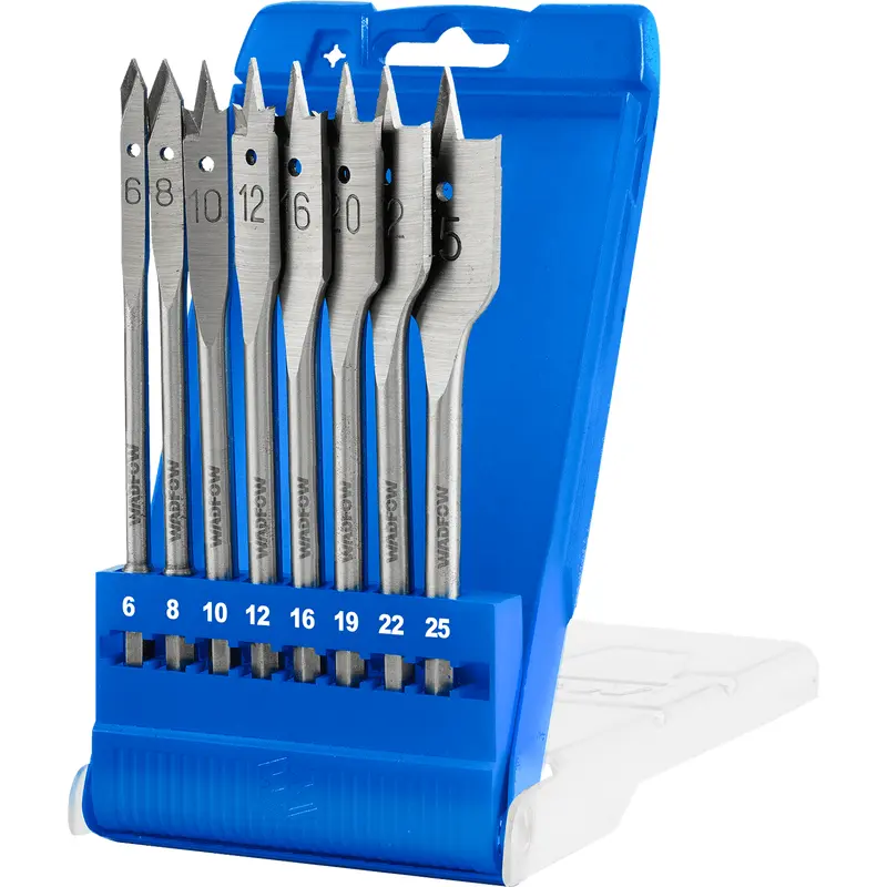 8 Pcs Flat Wood Drill Bits Set