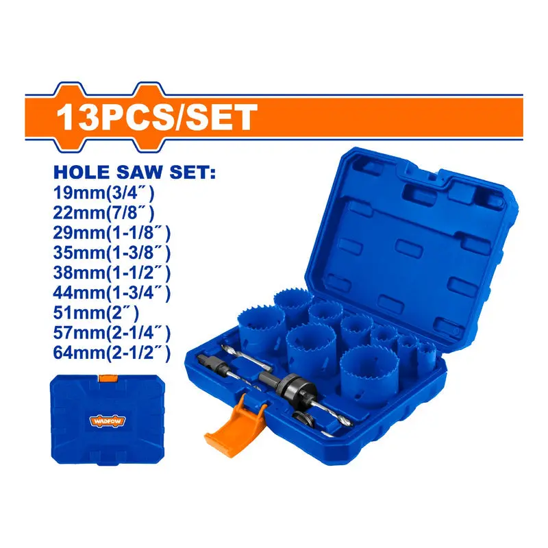 Bimetal Hole Saws 13-Piece Industrial Set