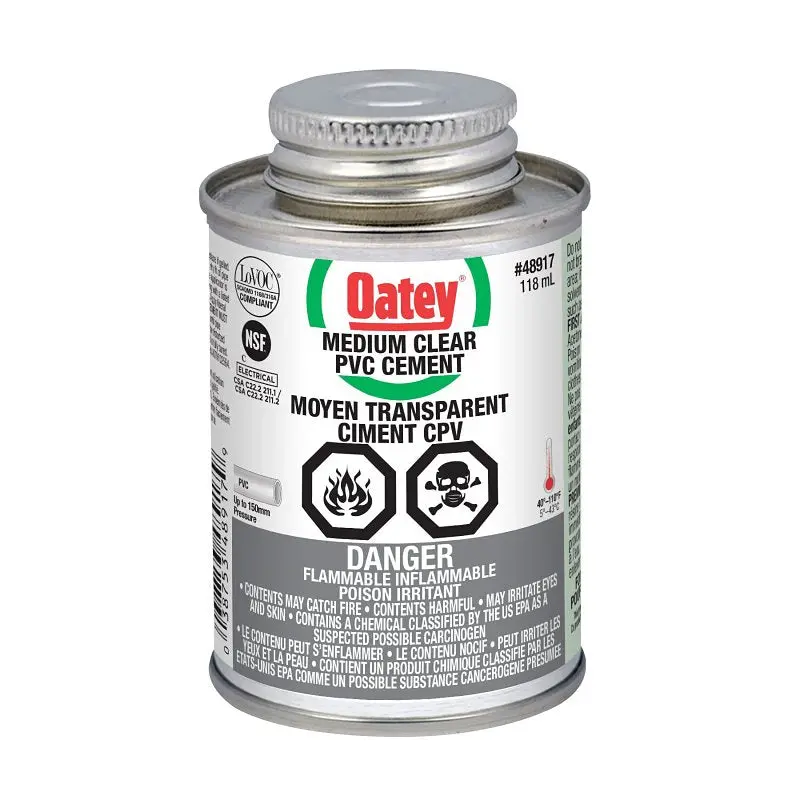 Oatey 48917/31535 Pipe Cement, 118 mL, Liquid, Clear