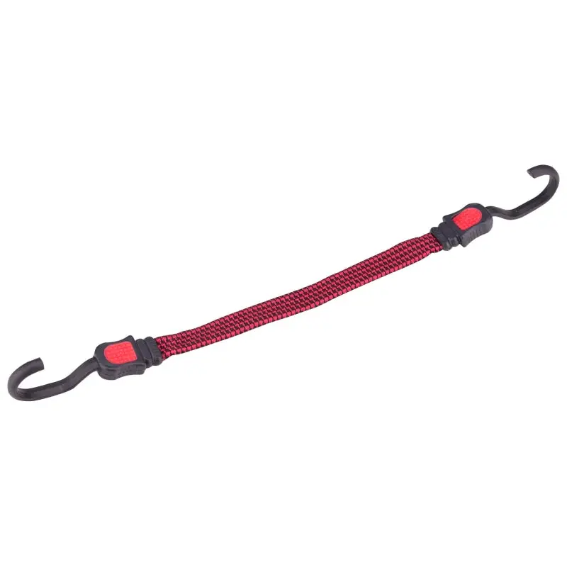 ProSource FH92106-1 Stretch Cord, 17 mm Dia, 15 in L, Polypropylene, Red, Hook End