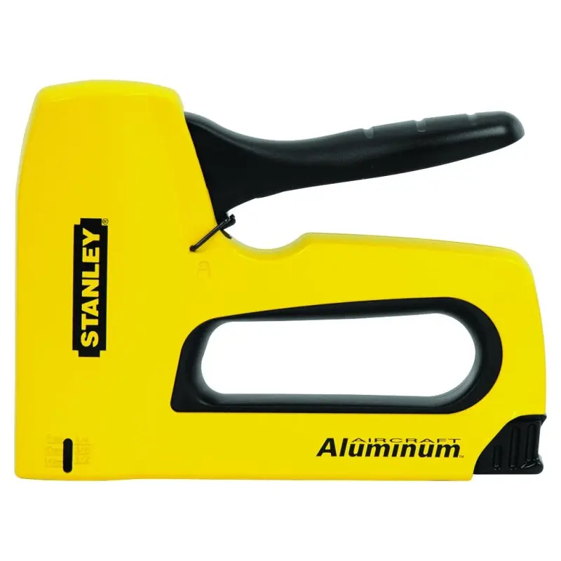 Stanley SharpShooter Series TR150 Staple Gun, 84 Magazine, 27/64 in W Crown, 1/4 to 9/16 in L Leg, Yellow