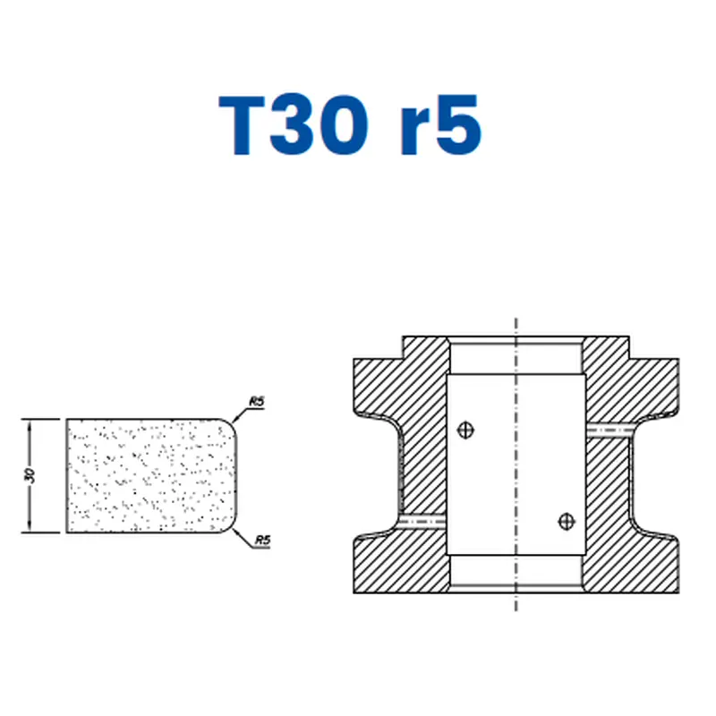 T30 r5(30mm Eased Top & Bottom r5)EHS Kit (All materials high speed) / 1