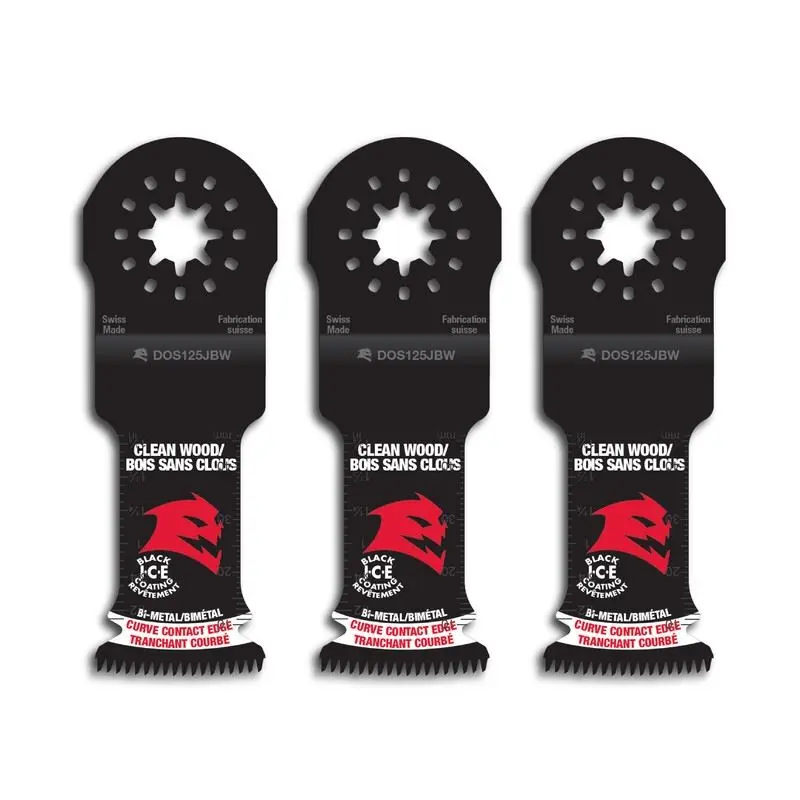 Diablo DOS125JBW3 1-1/4 in. Starlock Bi-Metal Oscillating Blades for Clean Wood (3-Pack)
