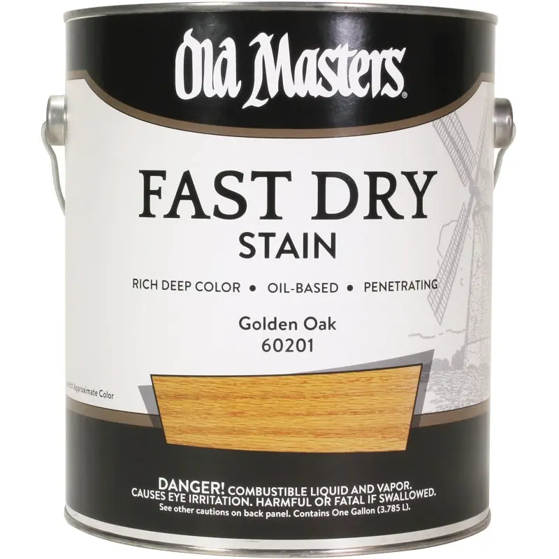Old Masters 60201 Fast Dry Stain, Golden Oak, Liquid, 1 gal